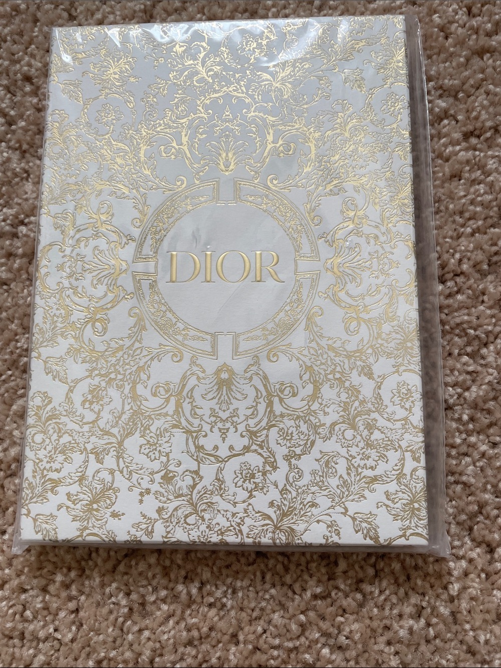 Authentic Dior White and Gold Notebook